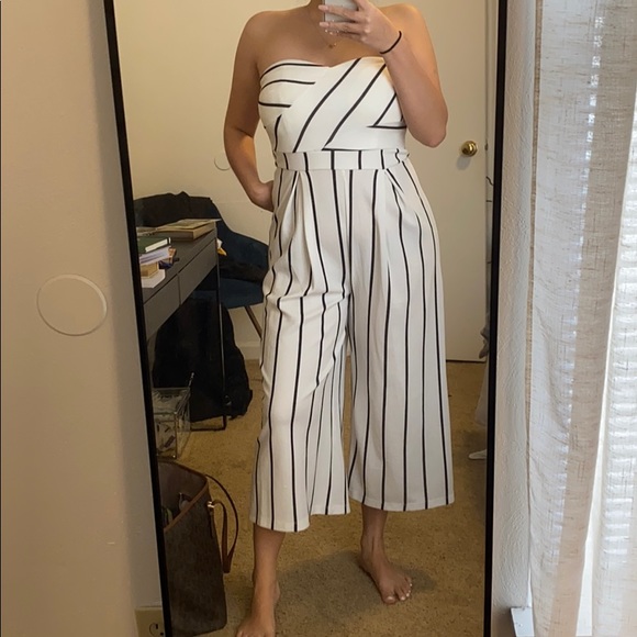 venus striped jumpsuit